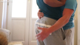 Bald daddy spanks sexy young stud
