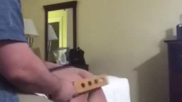 Finishing up with the paddle